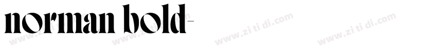 norman bold字体转换